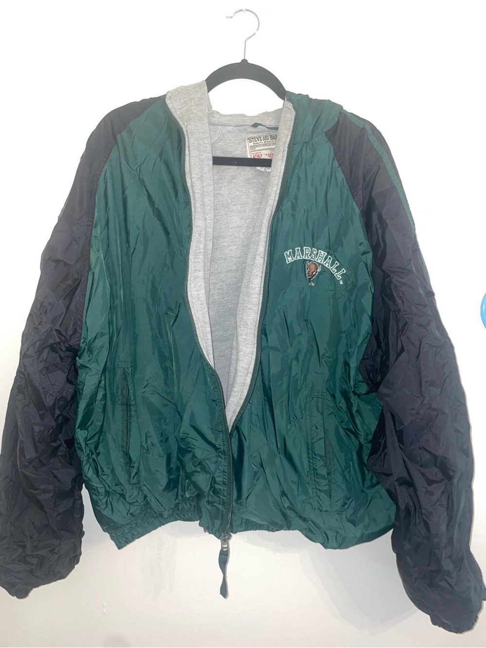 Marshall Green and Black Windbreaker Jacket